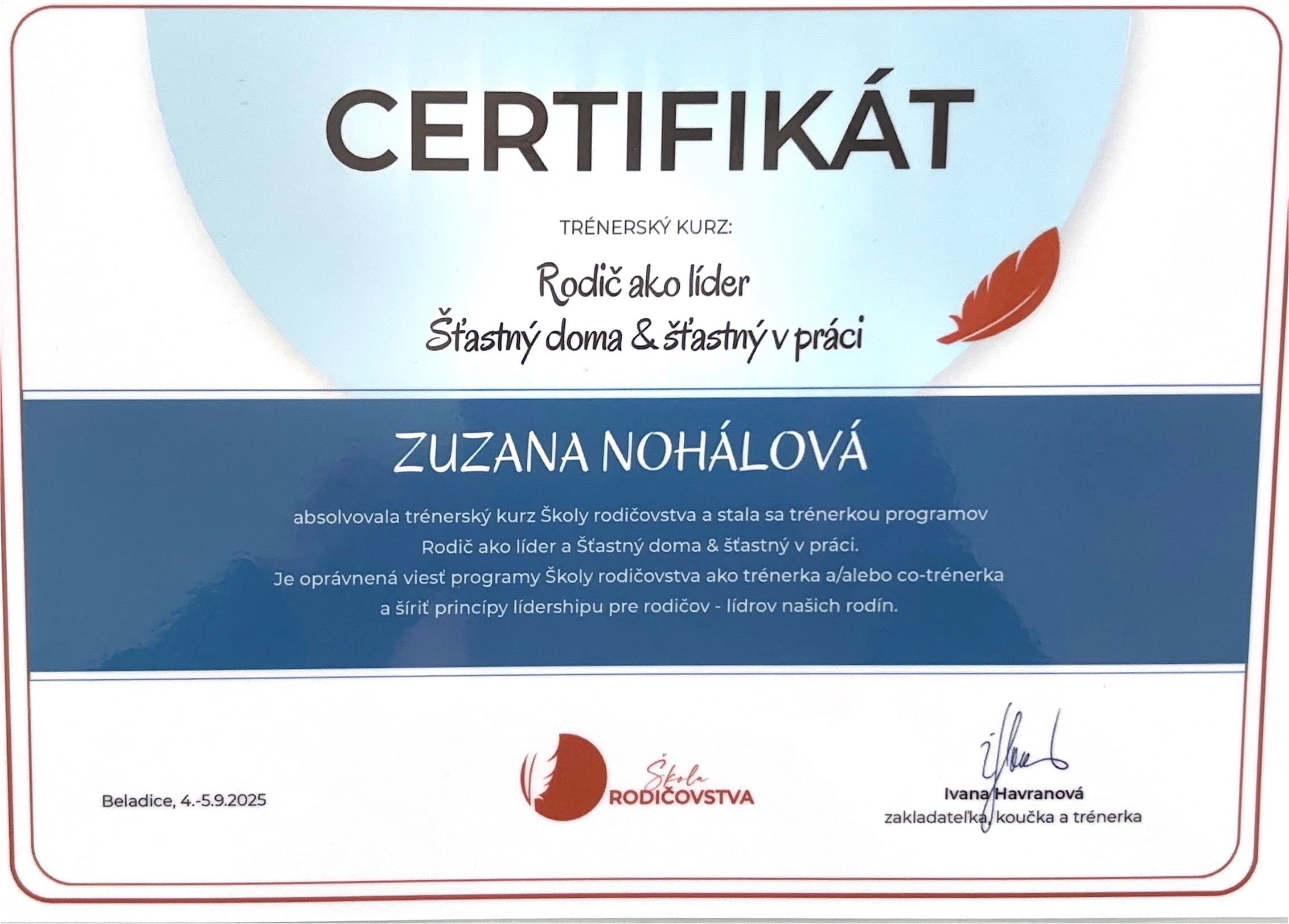 Certifikácia 1