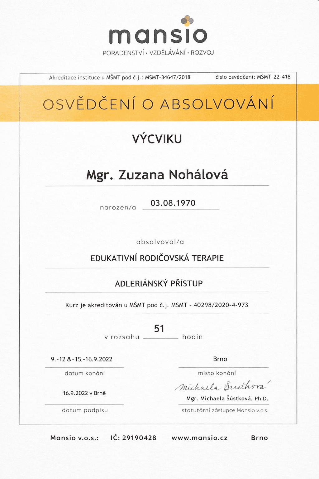 Certifikácia 5